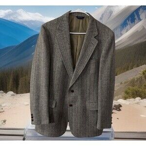 VTG 76-94 Cricketeer Man In Wool Tweed Sport Coat Blazer USA ACTWUnion Made